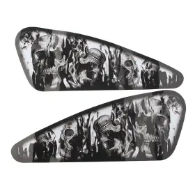 550725268280 MOTORSHOP 77US Fuel Gas Tank Decals Skull Motor #3