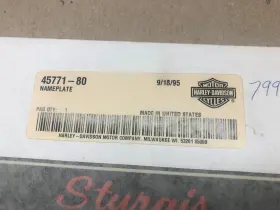 45771-80 HARLEY Nos Front Fork Decal Sticker Sturgis #3