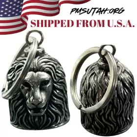 02244067802 PMSUTAH Rider Guardian Lion Bling Hanger Key Ring