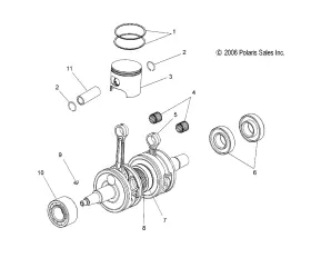 2204142 POLARIS Piston Ring Kit