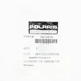 5412919 POLARIS Bumper Recessed Recess