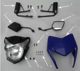 HS250Y-A.100041.09 RPS Hawk Rubber Headlight Stem