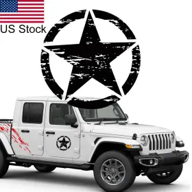 4162 RY TECH Army Pentagram Decal Hood Body Jeep Wrangler