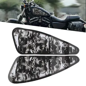 550747936952 SAYYEAHUSA-3 Skull Decals Fuel Gas Tank Stickers