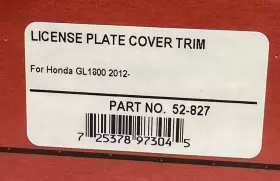 52-827 SHOW CHROME License Plate Cover Nos GL1800 #2