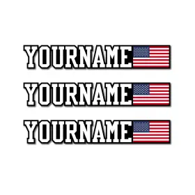 RMFONTFL1001WORLDX3M5001 STICKERBAO Name Flag Sticker Decal