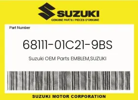 68111-01C21-9BS SUZUKI Emblem