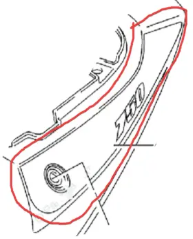 68135-35F00-DJ8 SUZUKI Tape Rh Decal