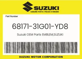 68171-31G01-YD8 SUZUKI Emblem