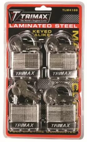 TLM100 TRIMAX Dual Locking Solid Steel Laminated Padlock #3