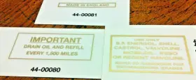 44-00080 TRIUMPH Oil Tank Sticker Set Bp Drain