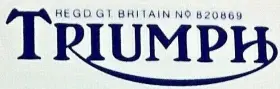 44-00240DC TRIUMPH Regd Gb Rear Plate Sticker T100