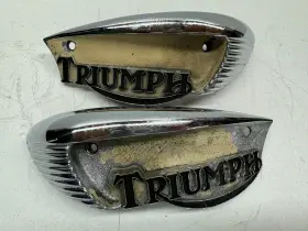82-6887 TRIUMPH Tank Badges 500 650 Bonneville Tiger Trophy