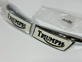 82-9700T TRIUMPH Nos Gas Tank Badges Emblems Emgo 500 650 750