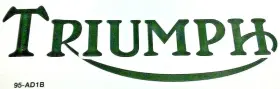95-AD1B TRIUMPH Gas Tank Die Sticker Edge