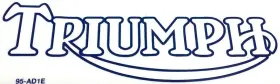 95-AD1E TRIUMPH Gas Tank Die Sticker