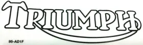 95-AD1F TRIUMPH Die Gas Tank Sticker Edge