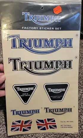 M9110002 TRIUMPH Decals Sticker Sheet Set Nos