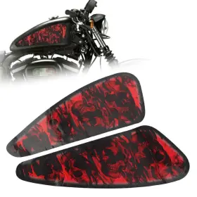 550749195791 TWOAGAIN Decals Fuel Gas Tank Stickers Skull