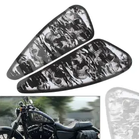 636432482376 TWOAGAIN Skull Moto Decals Fuel Gas Tank XL883