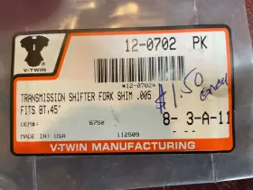 12-0702 V-TWIN MANUFACTURING Rplaces Shifter Fork Shim Vt #2