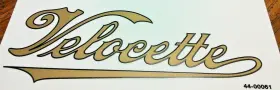 44-00061 VELOCETTE Script Gas Tank Sticker Edge