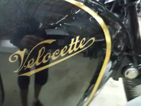 44-00218 VELOCETTE Script Tank Mudguard Fender Sticker