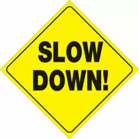 Voss Sd Yr Yellow Plastic Reflective Sign 12 Inch Slow Down #3