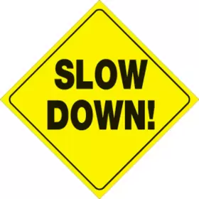 Voss Sd Yr Yellow Plastic Reflective Sign 12 Inch Slow Down