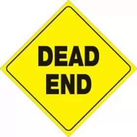 Voss De Yr Yellow Plastic Reflective Sign 12 Inch Dead End #3