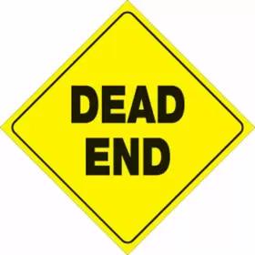 Voss De Yr Yellow Plastic Reflective Sign 12 Inch Dead End