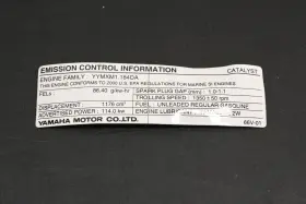 66V-2179X-01-00 YAMAHA Label Decal Nos