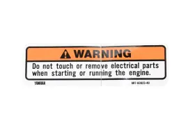 6R7-83623-40-00 YAMAHA Warning Label Decal Nos