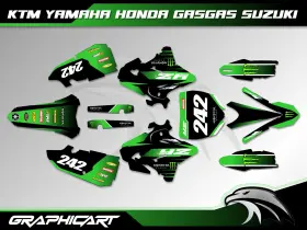 YZ-250-YZ-125 YAMAHA Graphics Decals Stickers Set Kit Mx