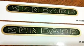 44-00322 ZUNDAPP Gas Tank Decal Sticker Edge #2