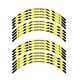 Yellow WILD2 Wheel Sticker 17 inch Rim For Yamaha YZF-R1M 15 16 17 18 19 20