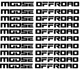 Moose Offroad Corporate Horizontal Decals Black 10-Pack