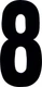Dirt Digits XT63B-8 Extreme Digits  Stick-On 6in. Black Number - 8