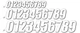 DCOR 45-30-6 Slash Series Individual Numbers 6in. - No.6 - White