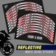 For Kawasaki Ninja 650R 06-23 Reflective Rim Wheel Sticker Tape SH15 17 inch RED