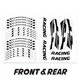 ZZDX 17'' Rim Wheel Stickers Decal Kit For Suzuki Bandit GSF 1250 07-18 17 16 15