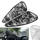 2Pcs Black Skull Motorcycle Decals Fuel Tank Stickers for Harley XL883 1200 US