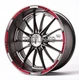 YAMAHA MT-07 RACING EQUIPMENT RED Wheel Decals Rim Stickers Stripes