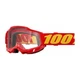 100% MX Goggles Accuri 2 Red Clear MTB Motocross Quad ATV