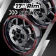 Red 17'' Rim Wheel Sticker Decal Strip Tape W01B For Honda CBF1000