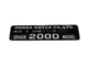 Honda XR400R 2000 Model Compatible Frame ID Plate, Headstock Decal Replacement