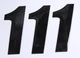 Dcor SX Plate Number #1 4"H Black 3-Pack