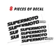 Black 17" Supermoto Rim Decal Stickers For Honda XR 250SM 03 04 05 XR250 SM