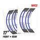 Blue P04B Wheel Sticker Set For Yamaha YZF R15 2008-2017 16 15 14 13 12 11 10 09
