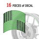 For Yamaha YZF-R1M 15-24 23 22 21 20 Wheel Edge Rim Stickers 17 inch C01B Green